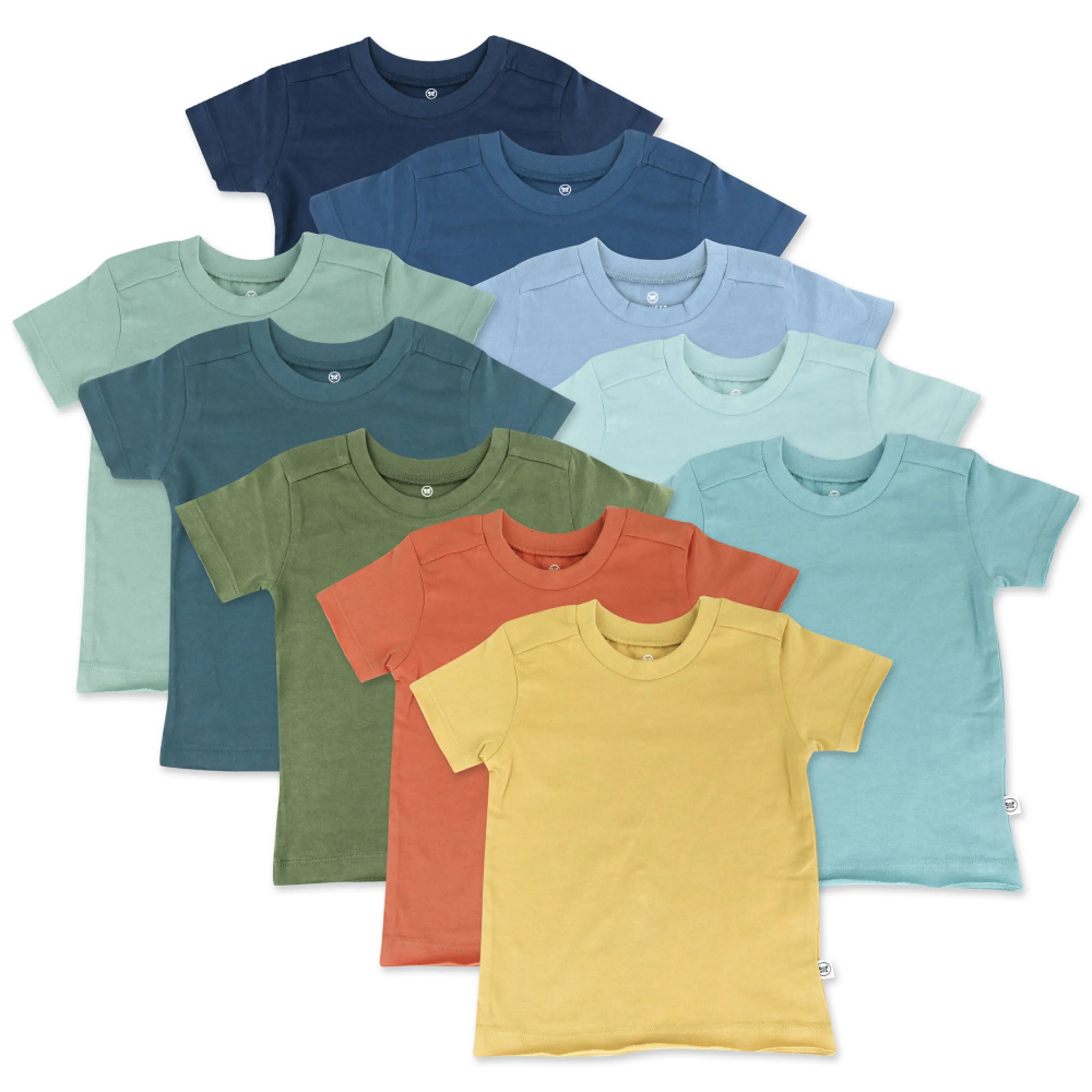 10-Pack Organic Cotton Short Sleeve T-Shirts