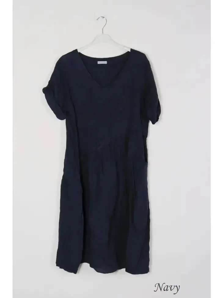 11065 100% Linen Dress