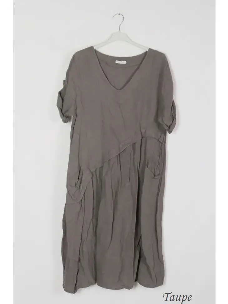 11065 100% Linen Dress