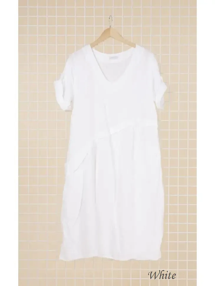 11065 100% Linen Dress