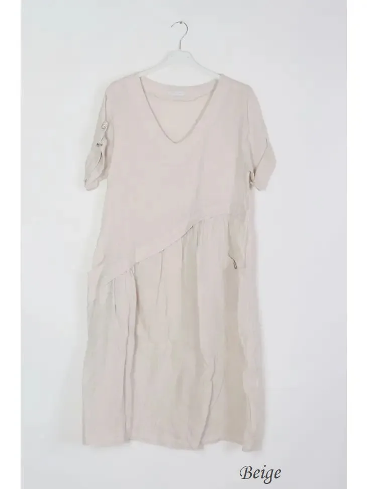 11065 100% Linen Dress