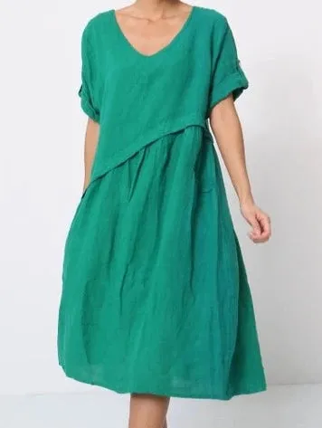 11065 100% Linen Dress