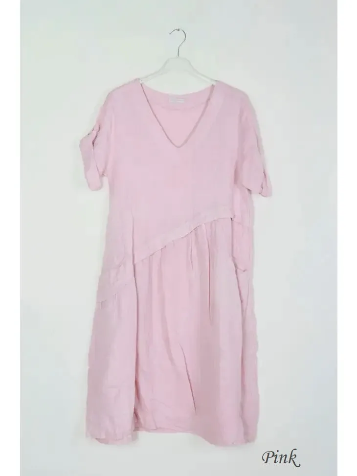 11065 100% Linen Dress