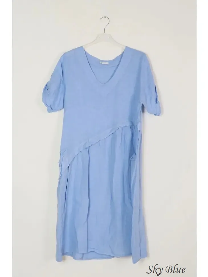 11065 100% Linen Dress