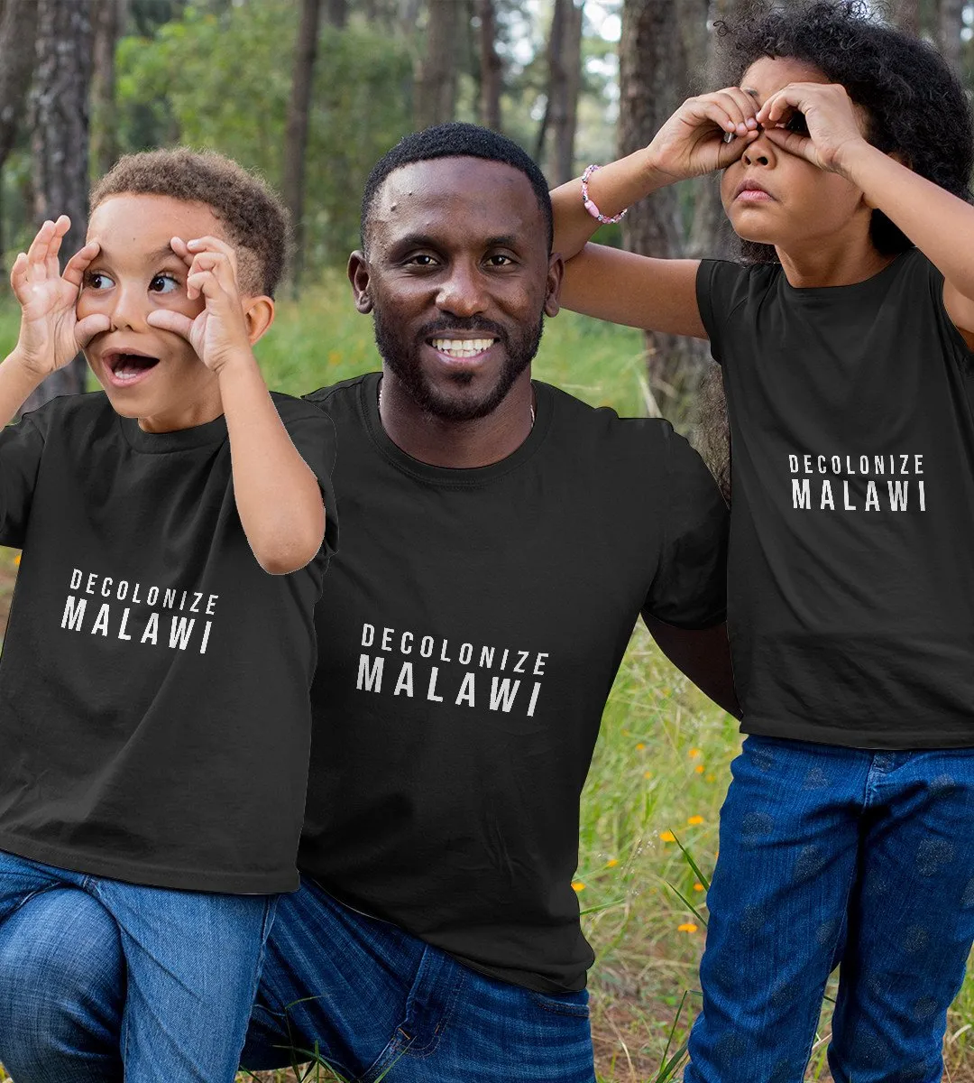 1sttheworld T-Shirt - Decolonize Malawi T-Shirt Black A35