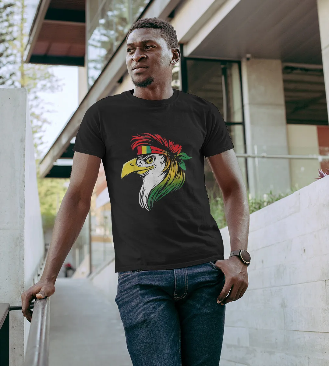 1sttheworld T-Shirt - Eagle Guinea Flag T-Shirt Black A35