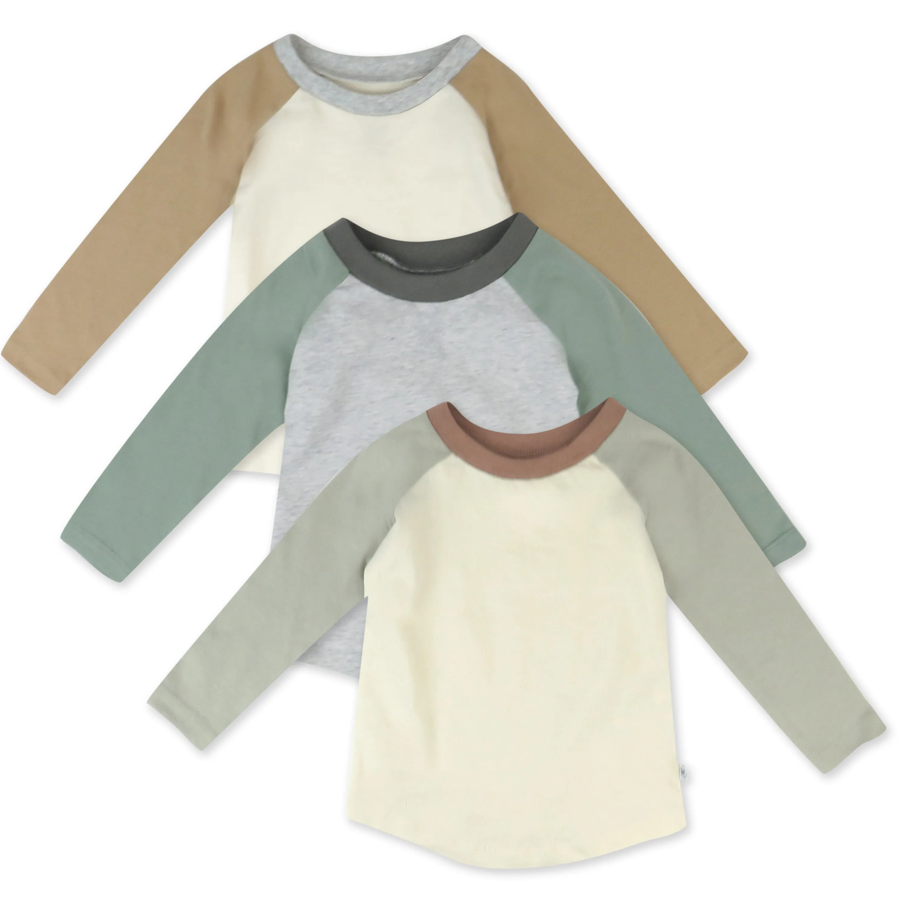 3-Pack Long Sleeve Baseball Raglan T-Shirts