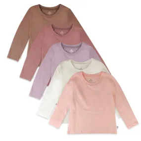 5-Pack Organic Cotton Long Sleeve T-Shirts