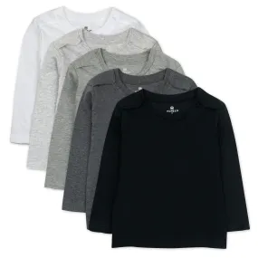 5-Pack Organic Cotton Long Sleeve T-Shirts