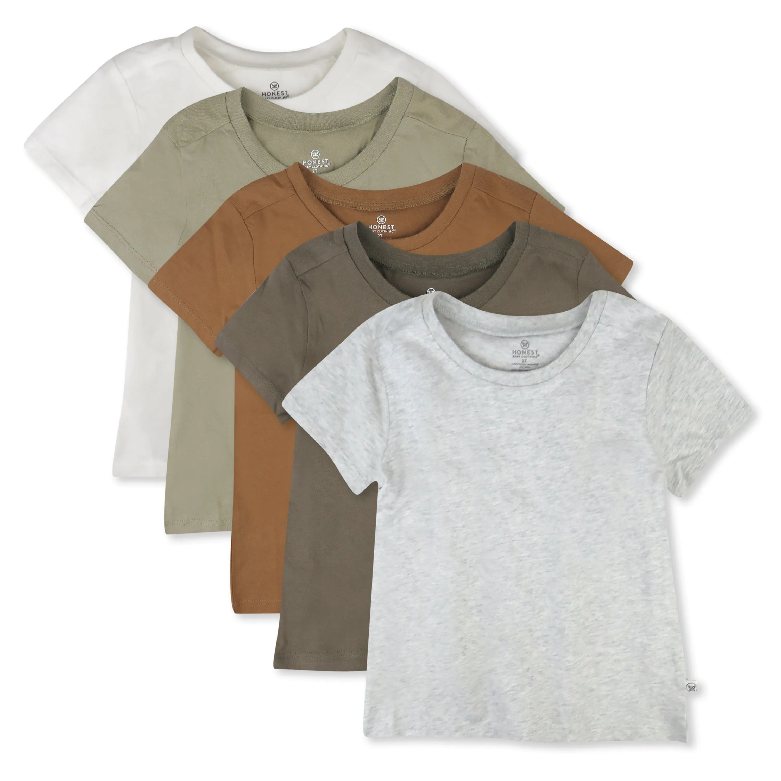 5-Pack Organic Cotton Short Sleeve T-Shirts