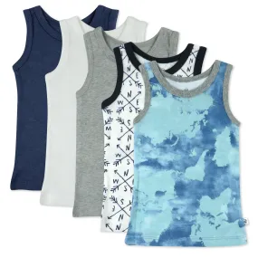 5-Pack Organic Cotton Sleeveless Muscle T-Shirts