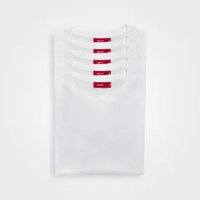 5 Pack | Women’s T-Shirts, Recycled Cotton, White