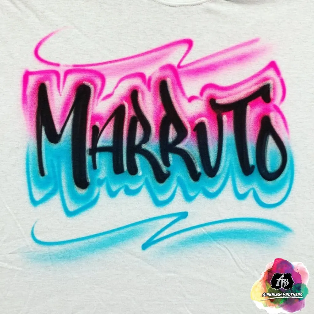 Airbrush Street Style Name Shirt Design