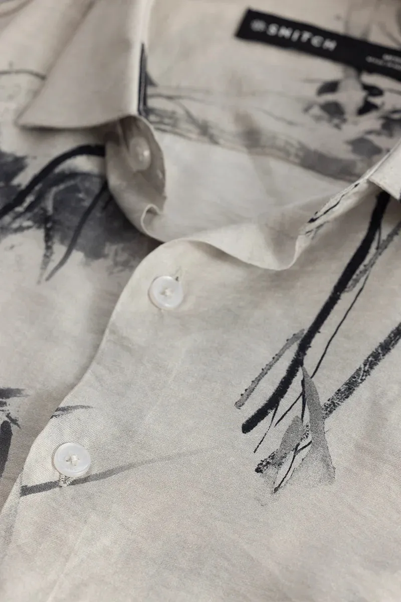 Axel Light Grey Abstract Shirts