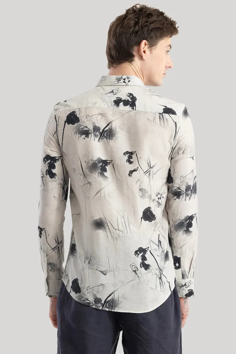 Axel Light Grey Abstract Shirts