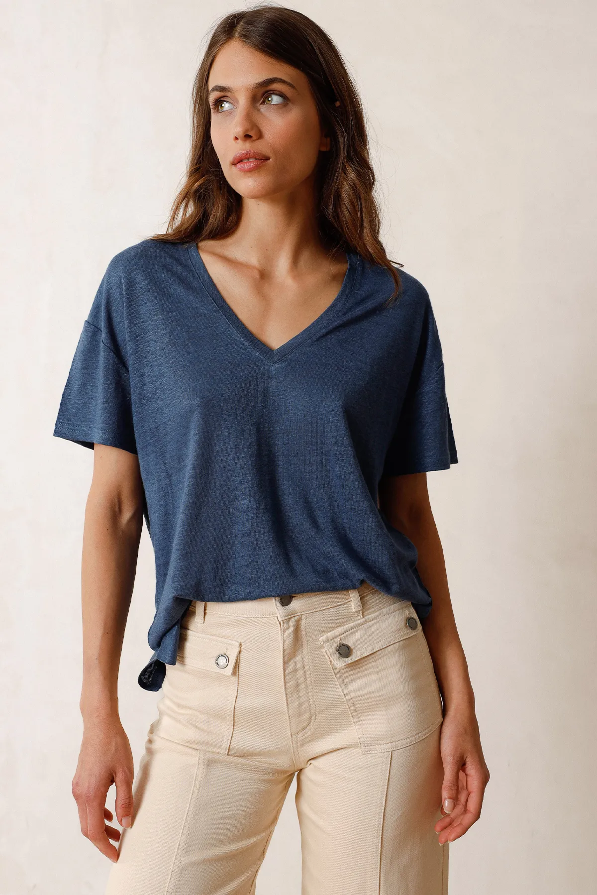 BASIC LINEN TSHIRT