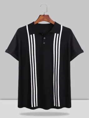 Black Stripe Polo Shirts