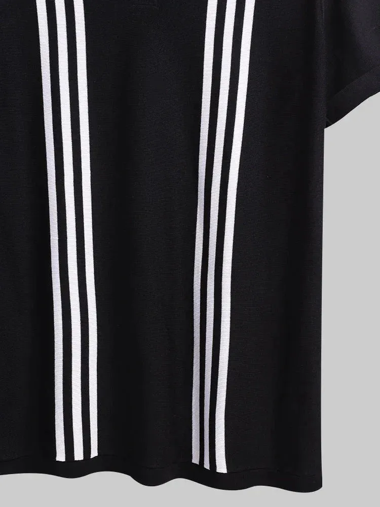 Black Stripe Polo Shirts