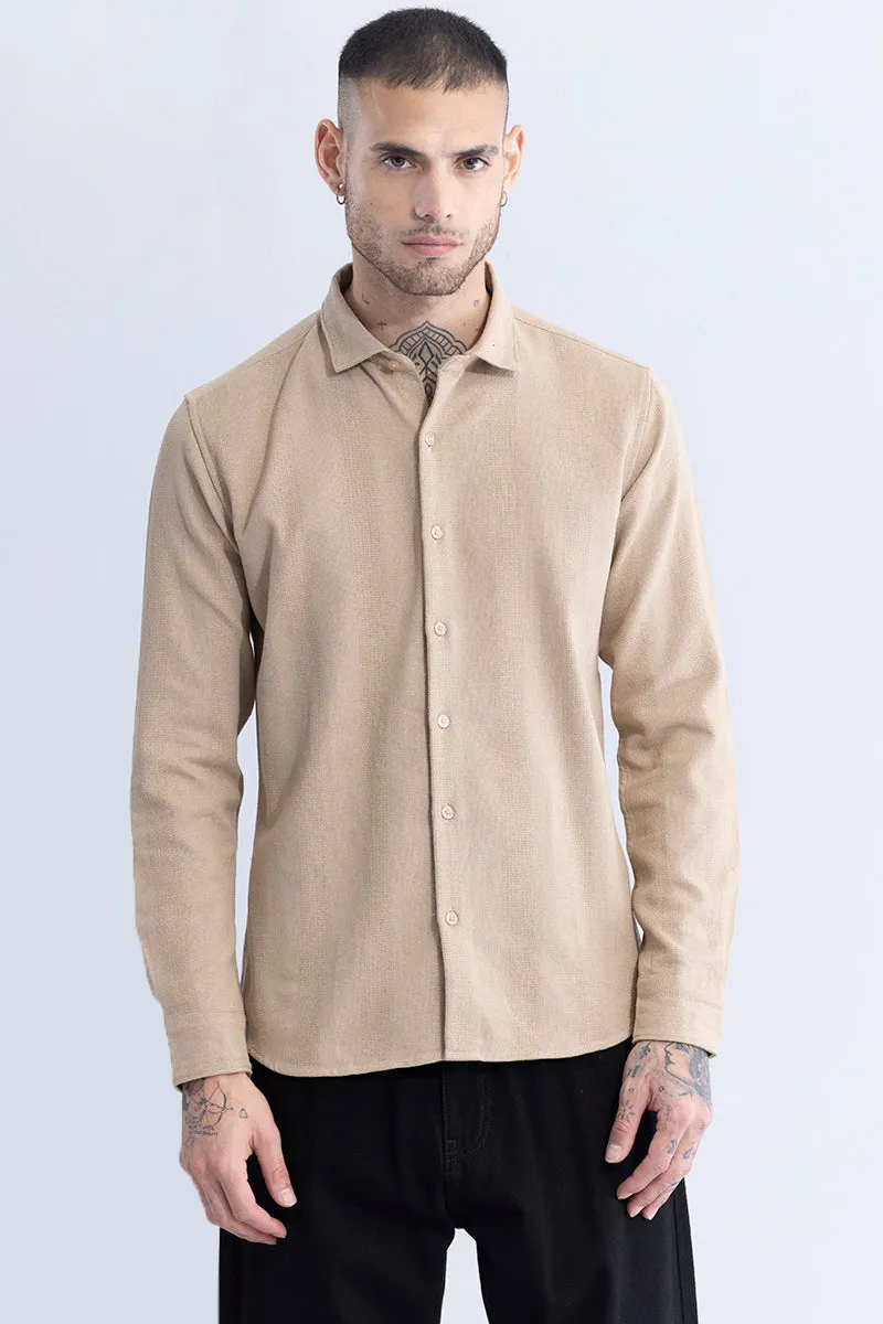 Breezy Charm Stripe Beige Shirt