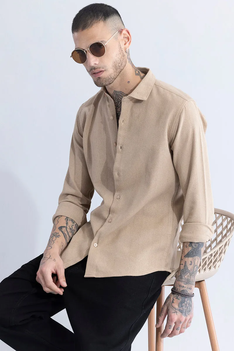 Breezy Charm Stripe Beige Shirt