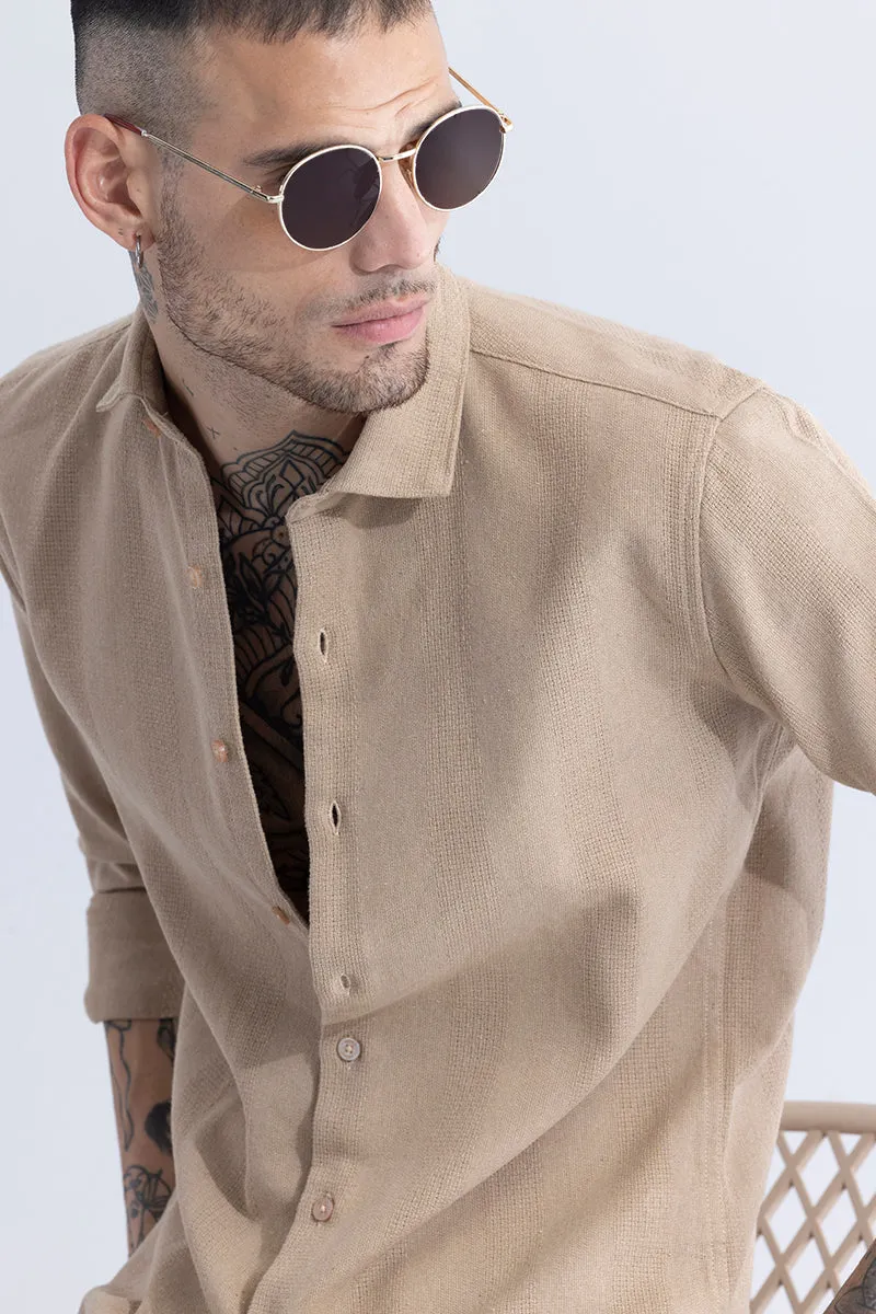 Breezy Charm Stripe Beige Shirt