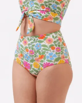 Breezy Floral/ Flower Check Reversible Ultra High-Waist Bottom