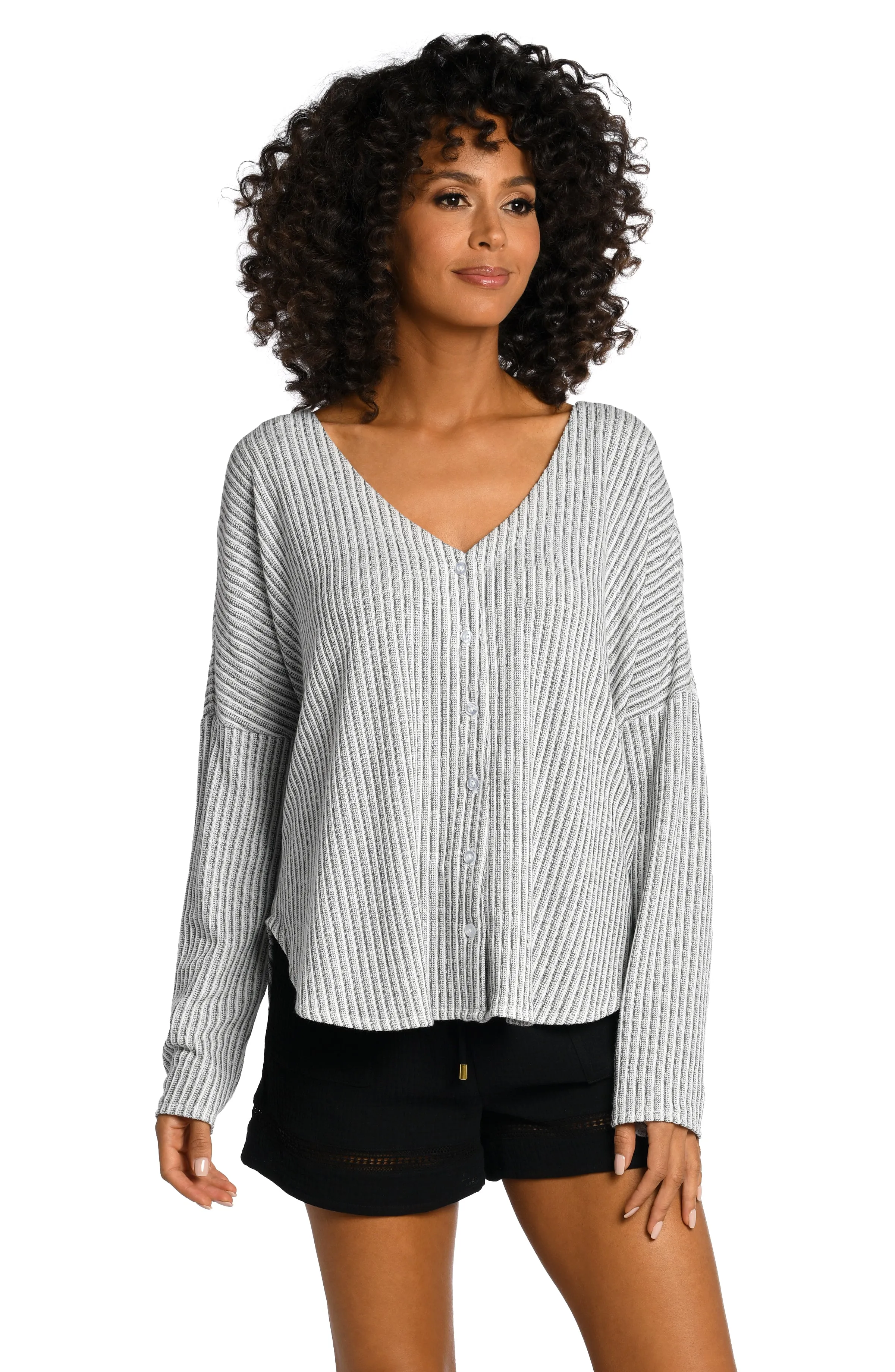 Breezy Stripe V-Neck Top - FINAL SALE