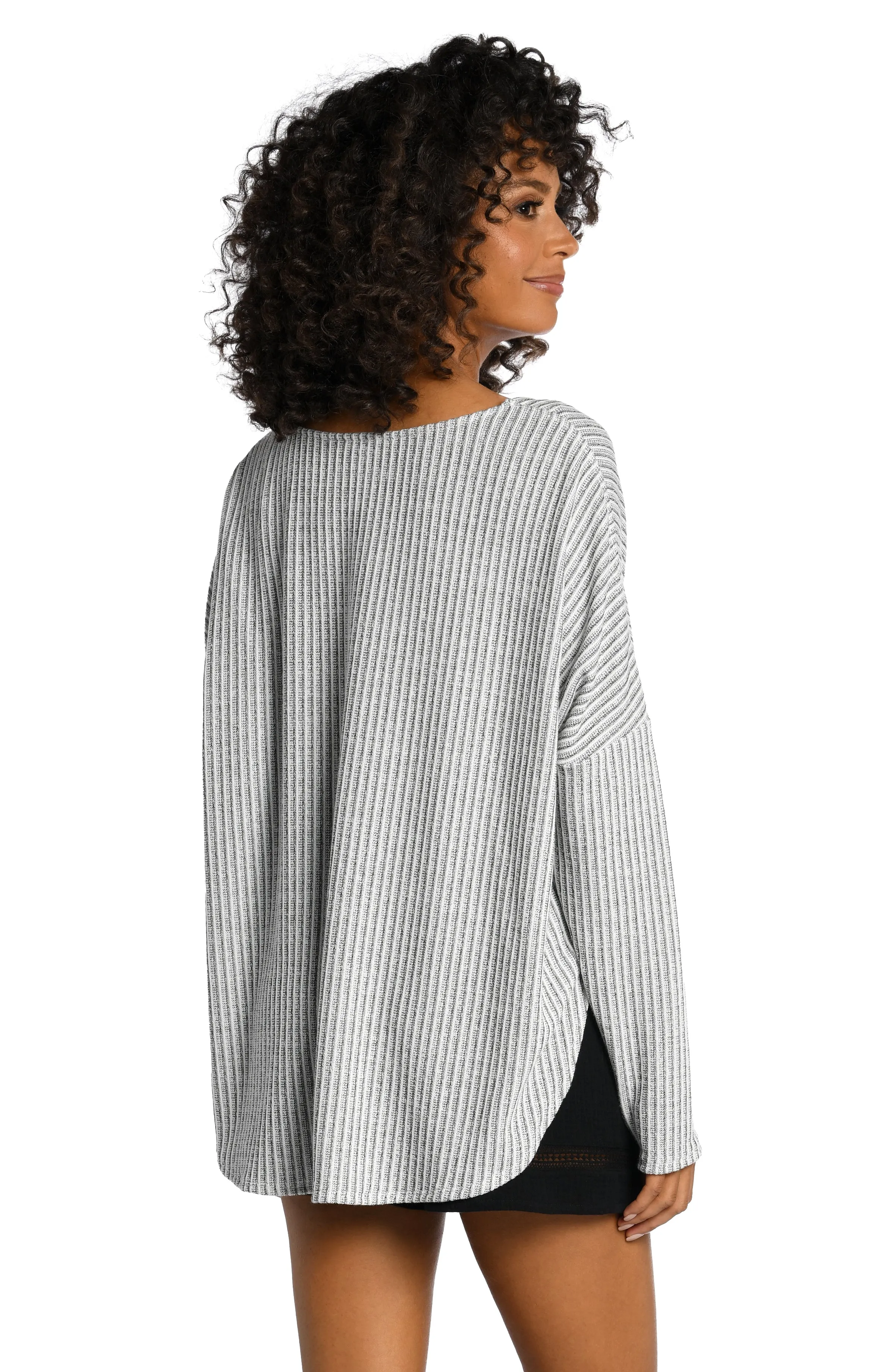 Breezy Stripe V-Neck Top - FINAL SALE