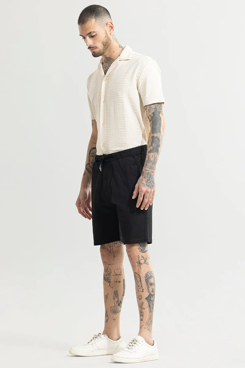 Brocky Black Linen Shorts