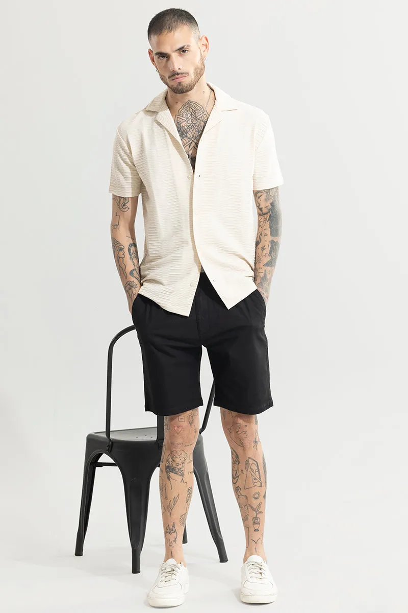 Brocky Black Linen Shorts