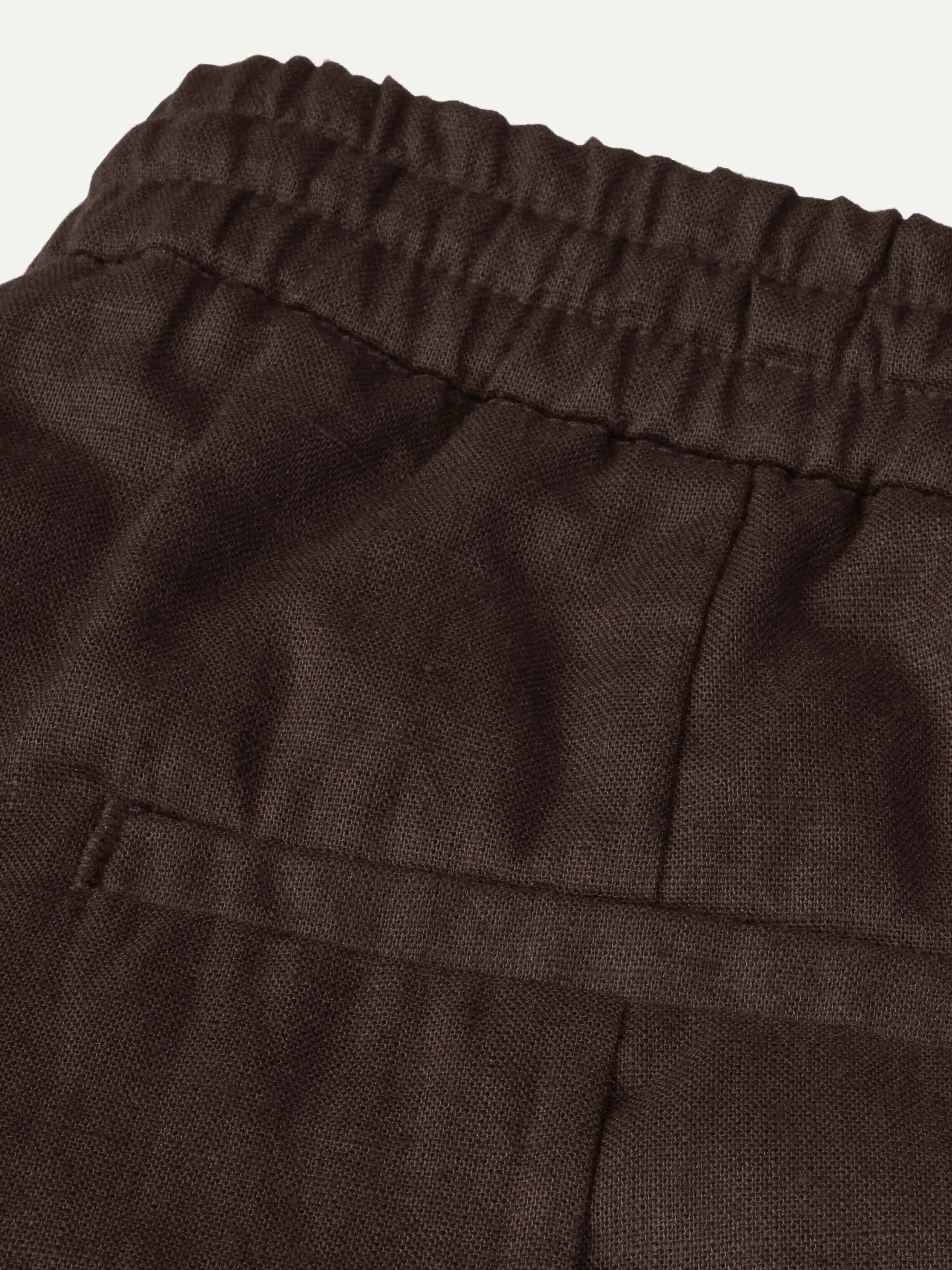 Brown Linen Seaside Shorts