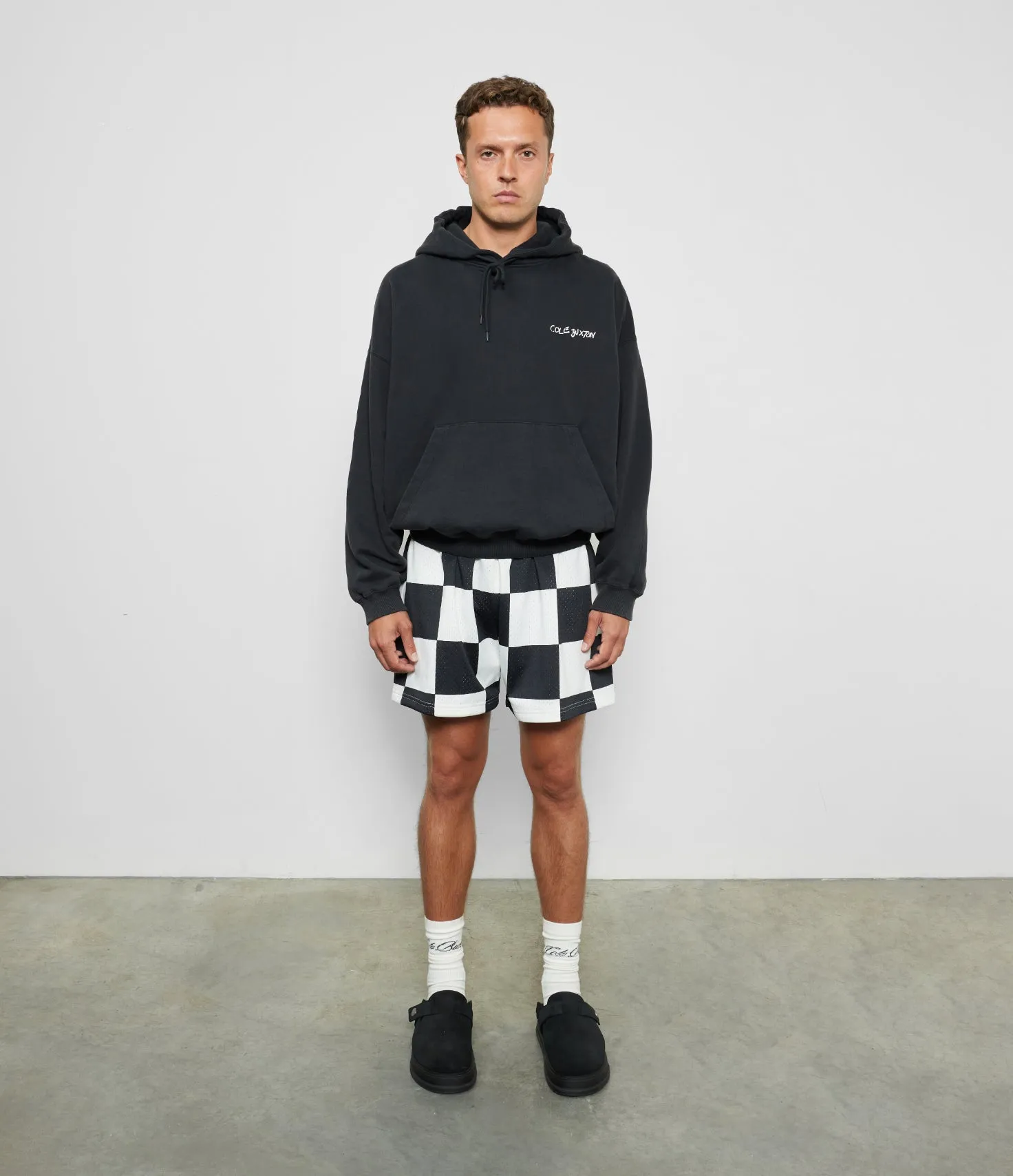 CHEQUERED MESH SHORTS