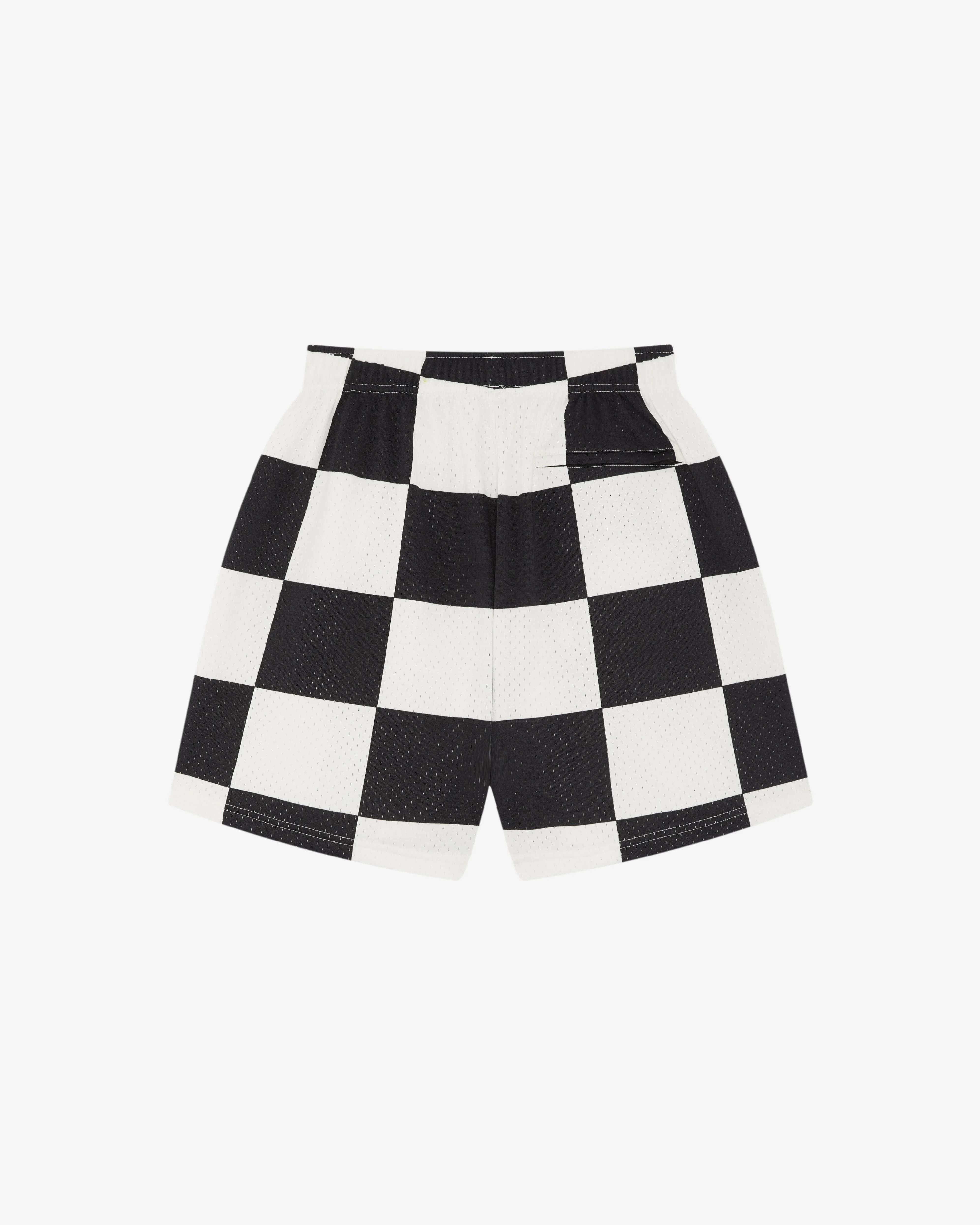 CHEQUERED MESH SHORTS