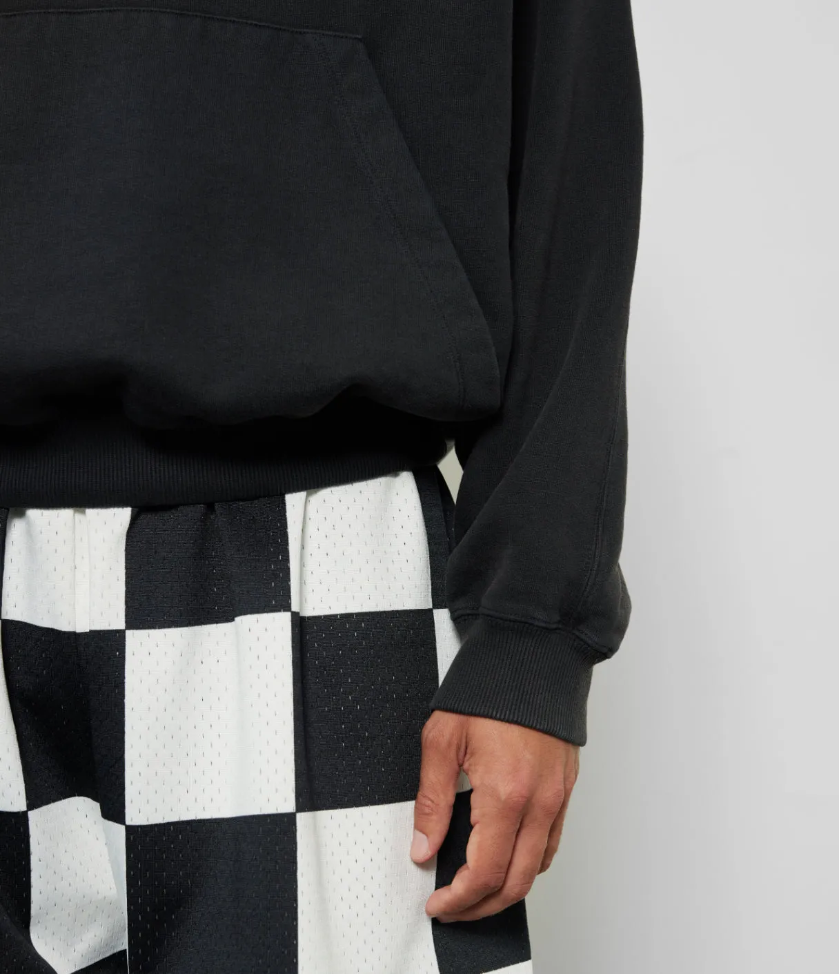 CHEQUERED MESH SHORTS