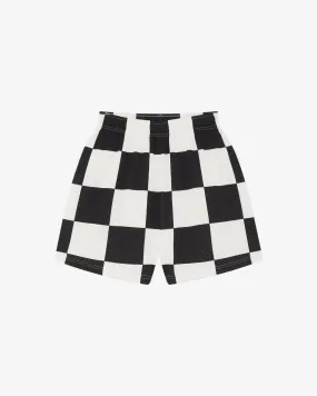 CHEQUERED MESH SHORTS