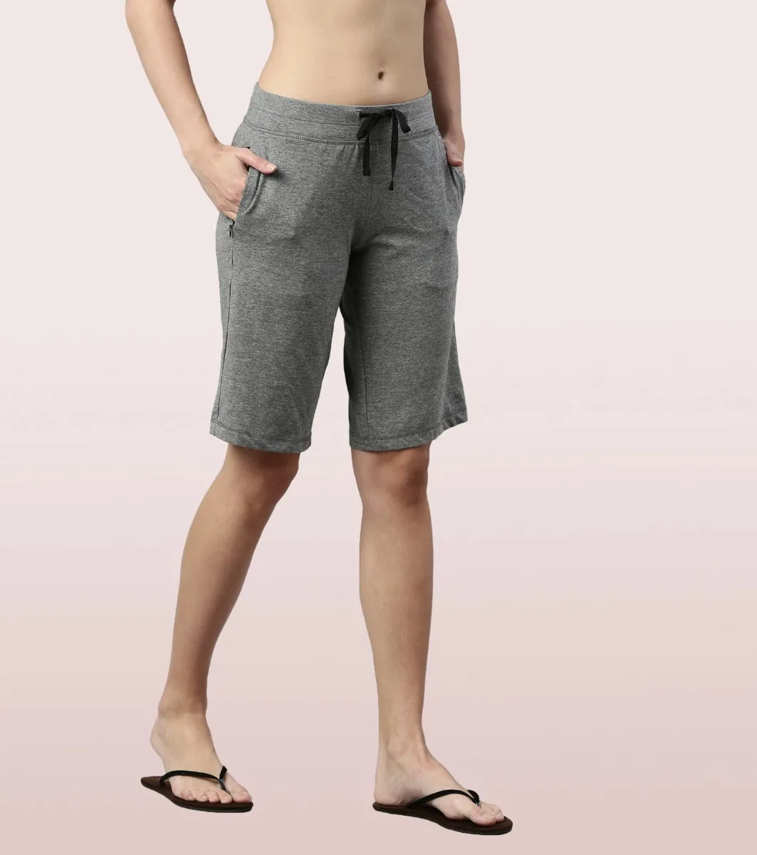 City Shorts | Cotton Knee Length Shorts