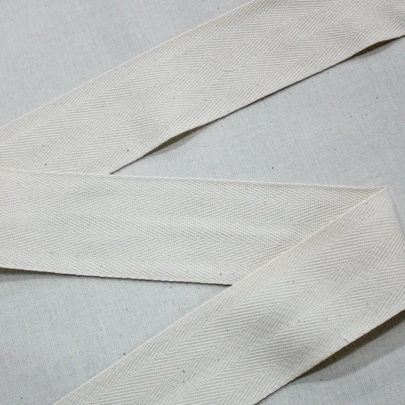 Cotton Herringbone Tape - Natural