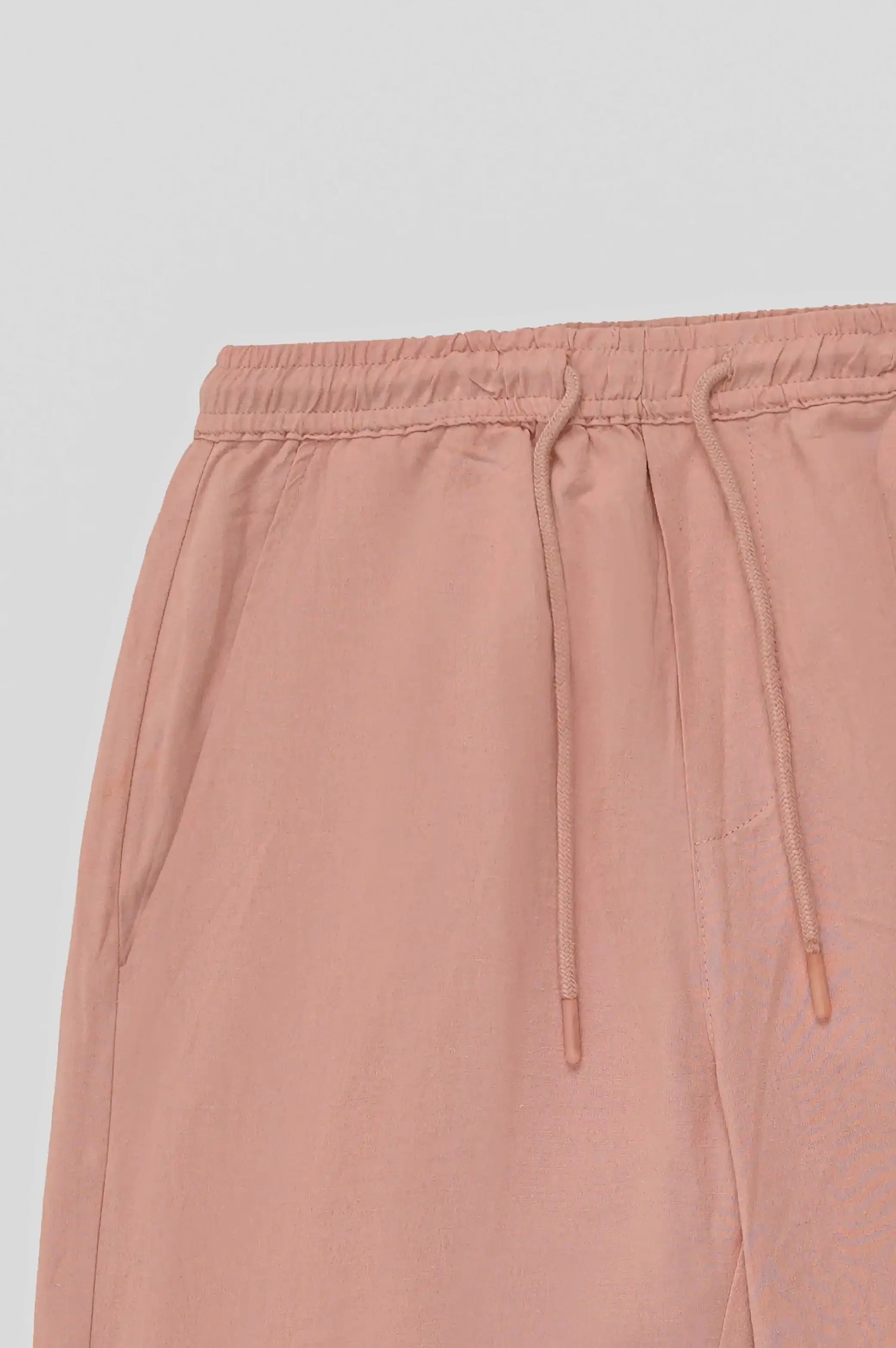 DRAWSTRING LINEN SHORTS