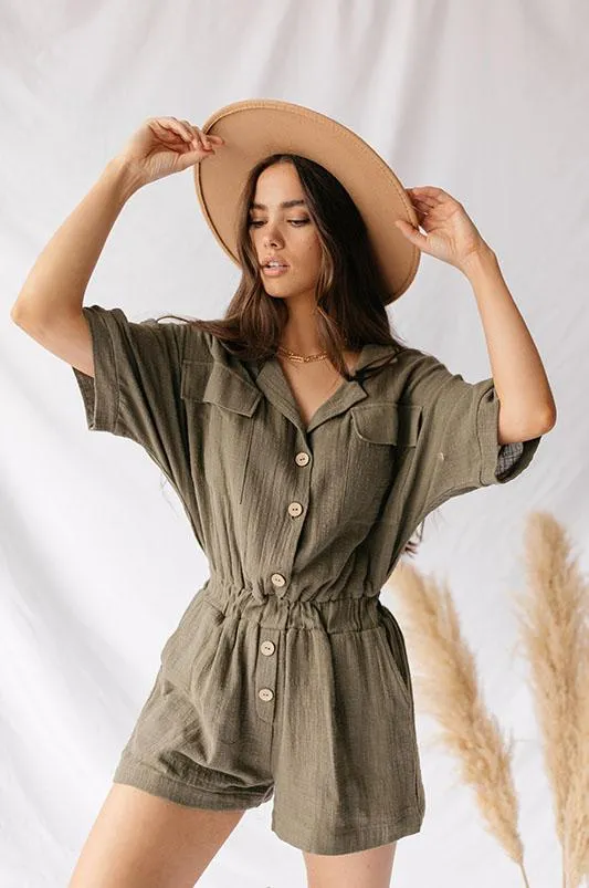 Easy Breezy Button Front Romper