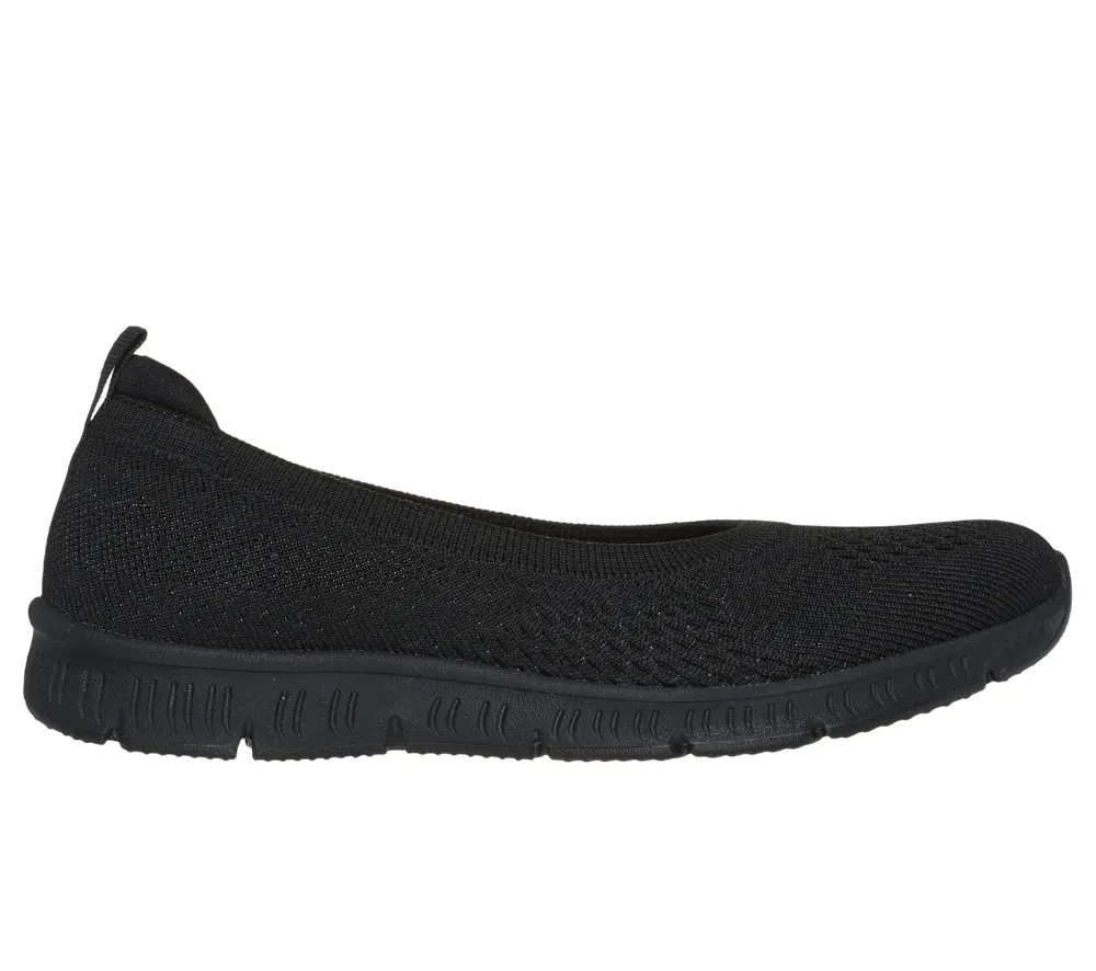 Espadrile sport, dama, SKECHERS BE-COOL-BREEZY DAZE 100625-BBK negru, textil