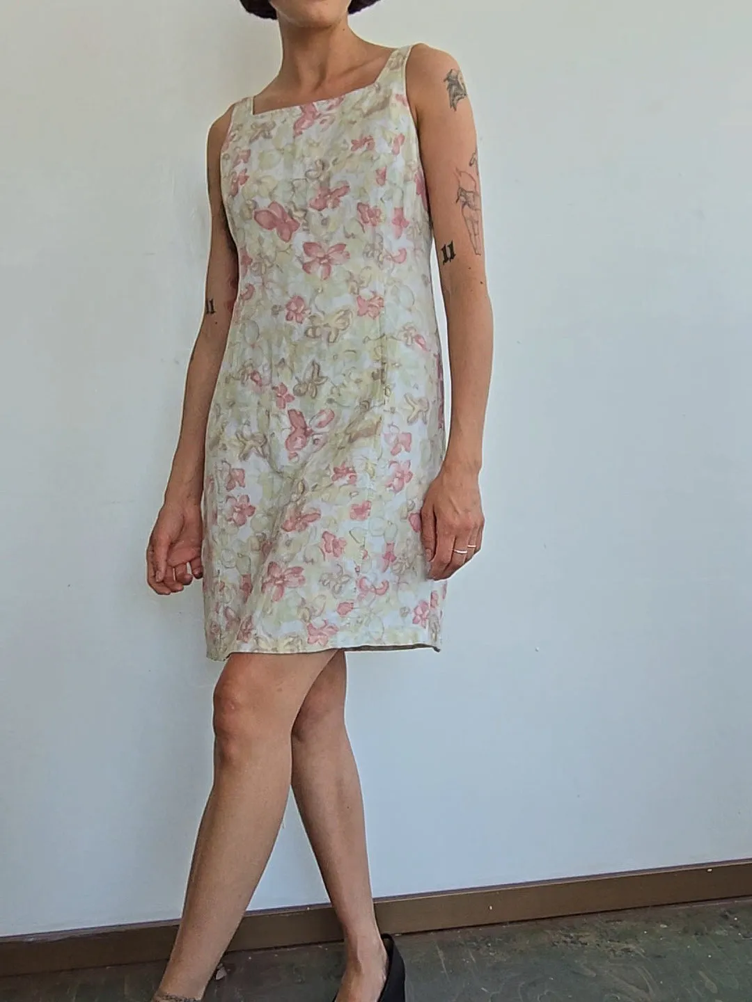 Floral Linen Sundress (S)