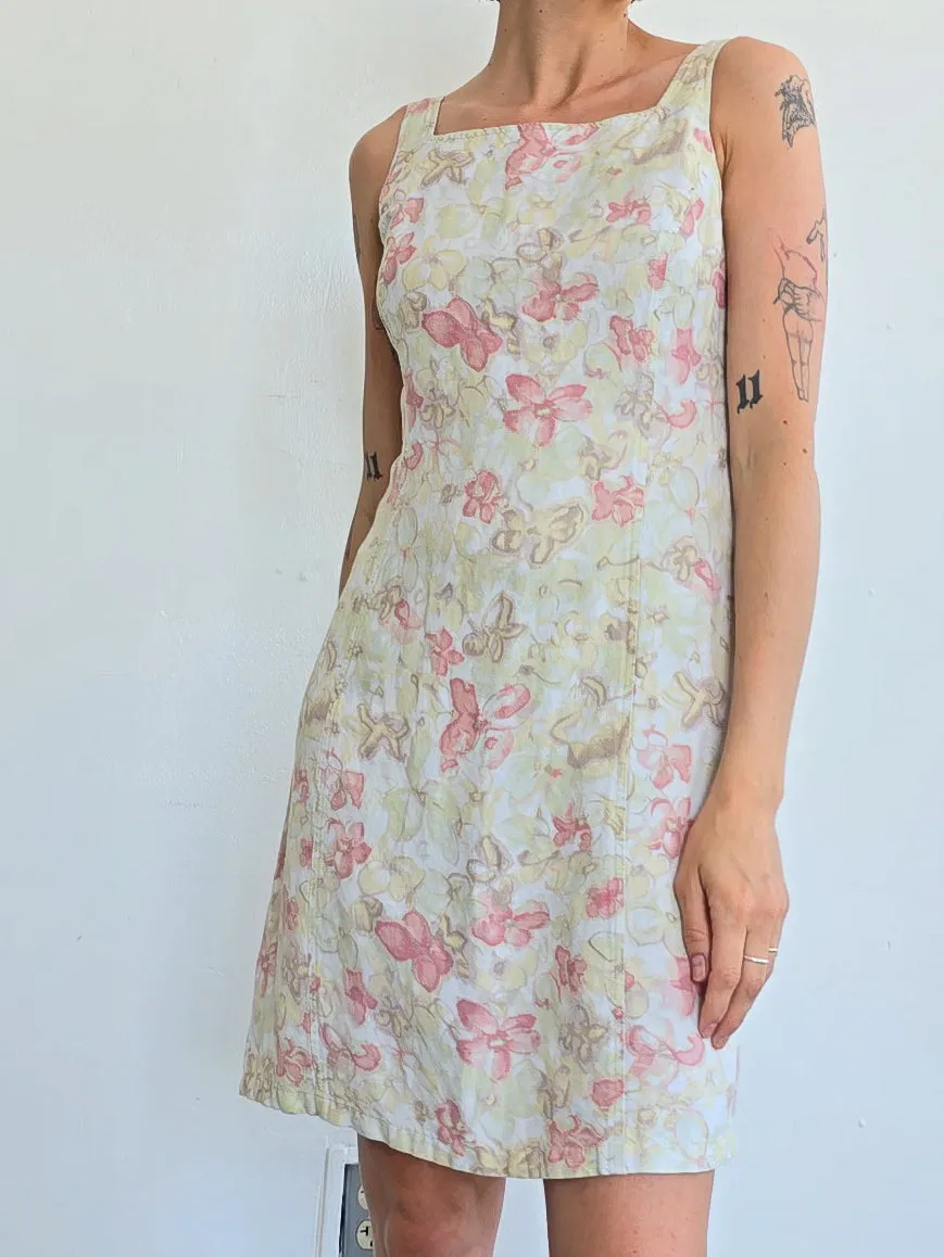 Floral Linen Sundress (S)