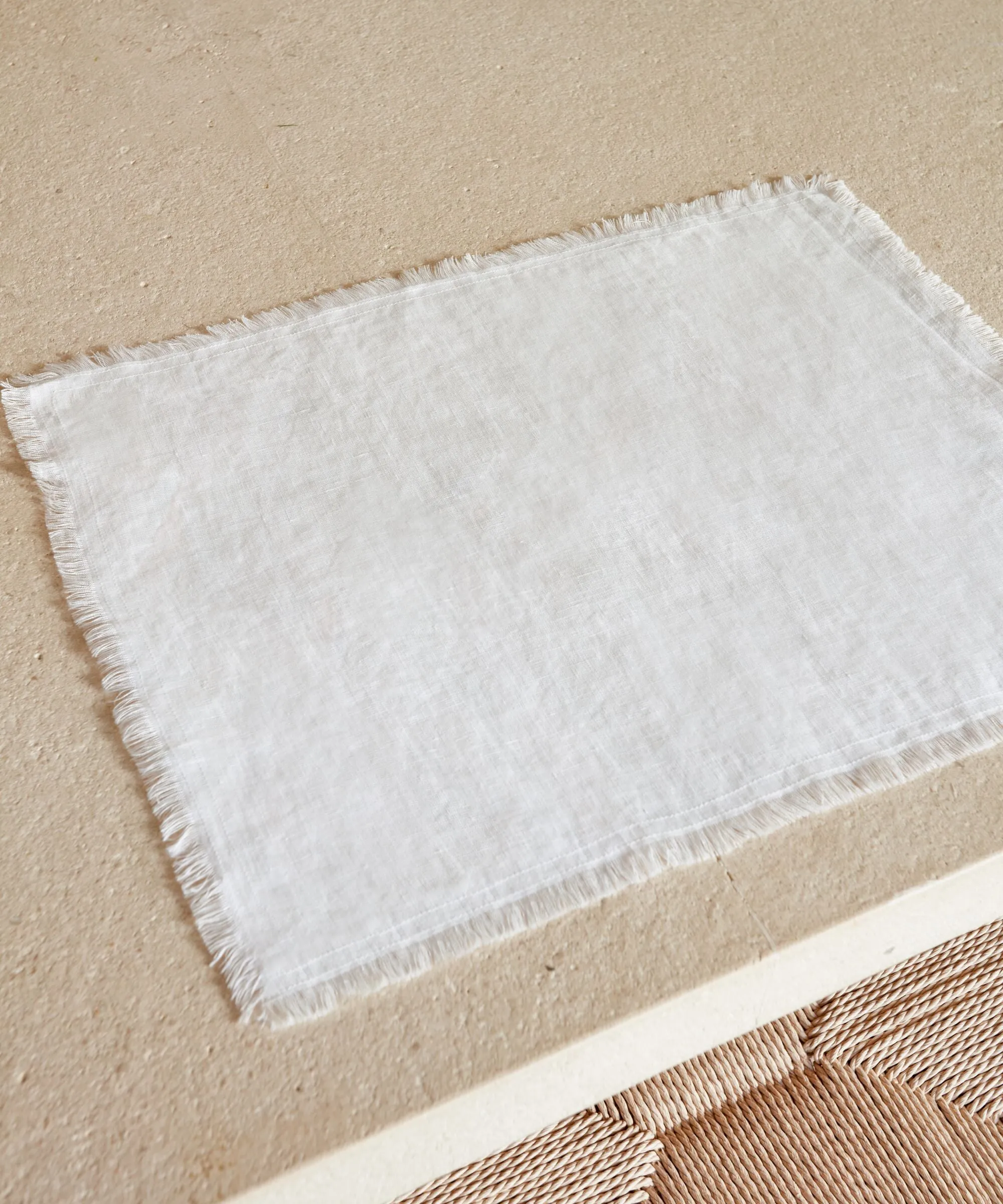 Frayed Linen Placemat