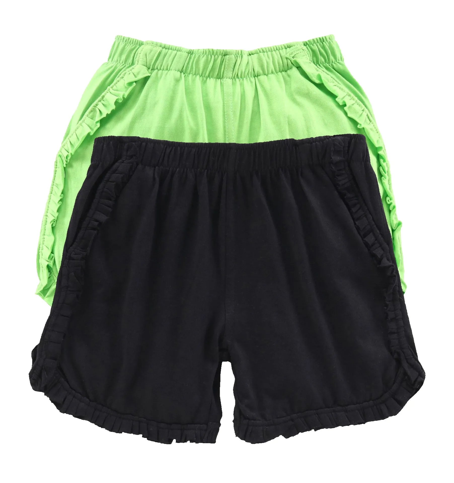 Girls Cotton Hot Shorts-Pack of 2