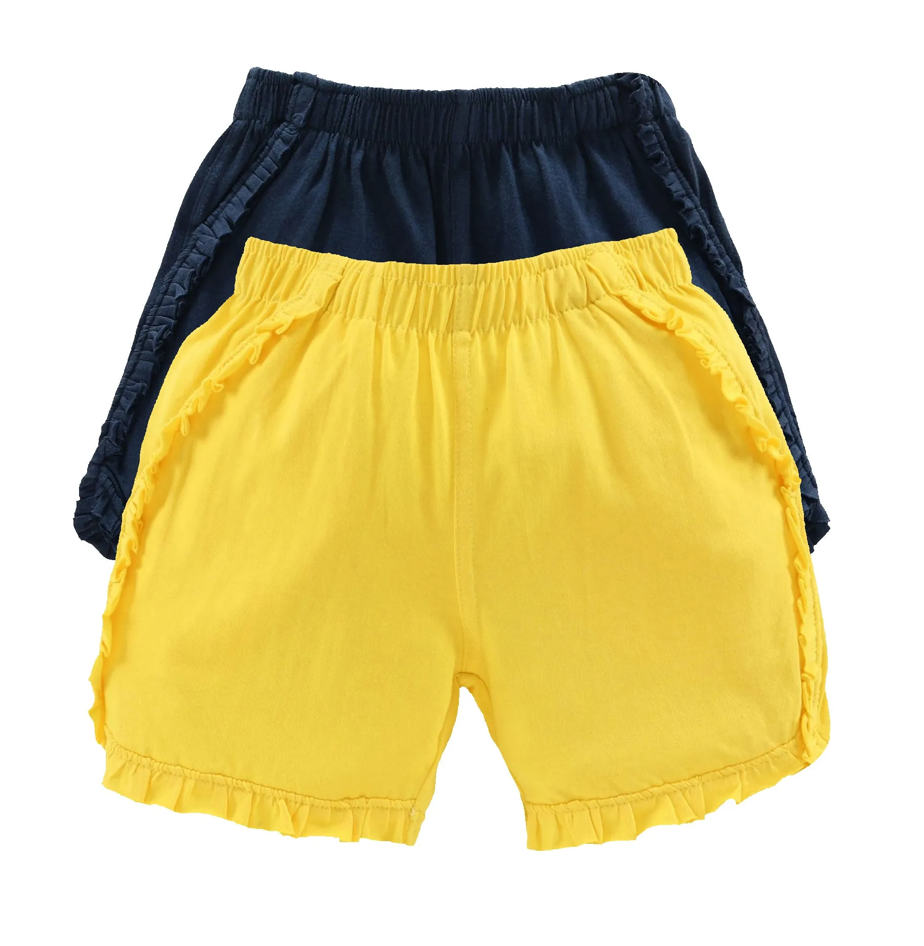 Girls Cotton Hot Shorts-Pack of 2