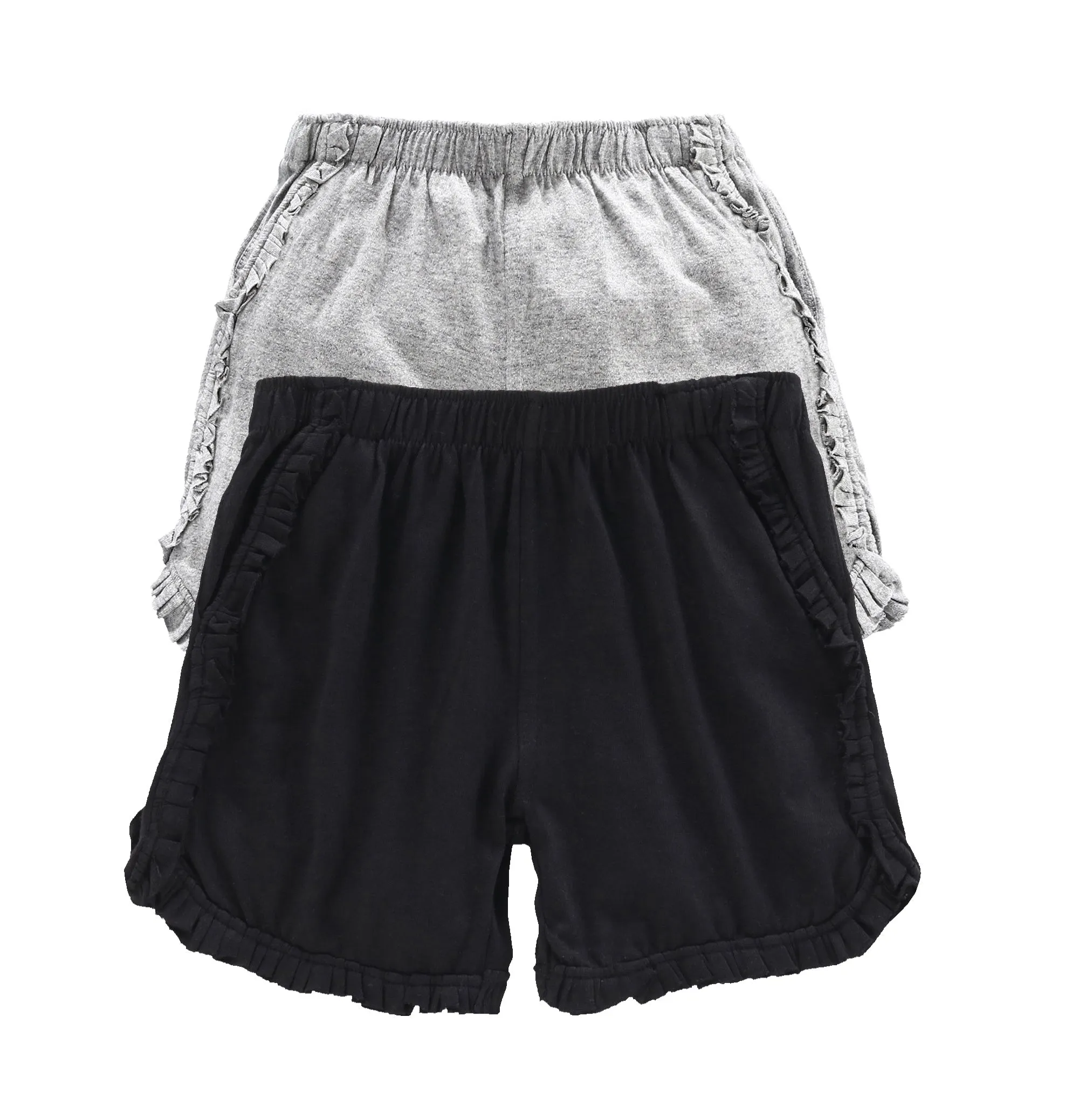 Girls Cotton Hot Shorts-Pack of 2