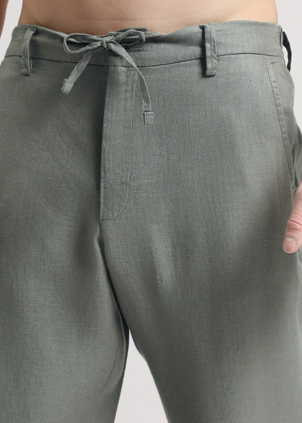 Hunter Green Linen Pant