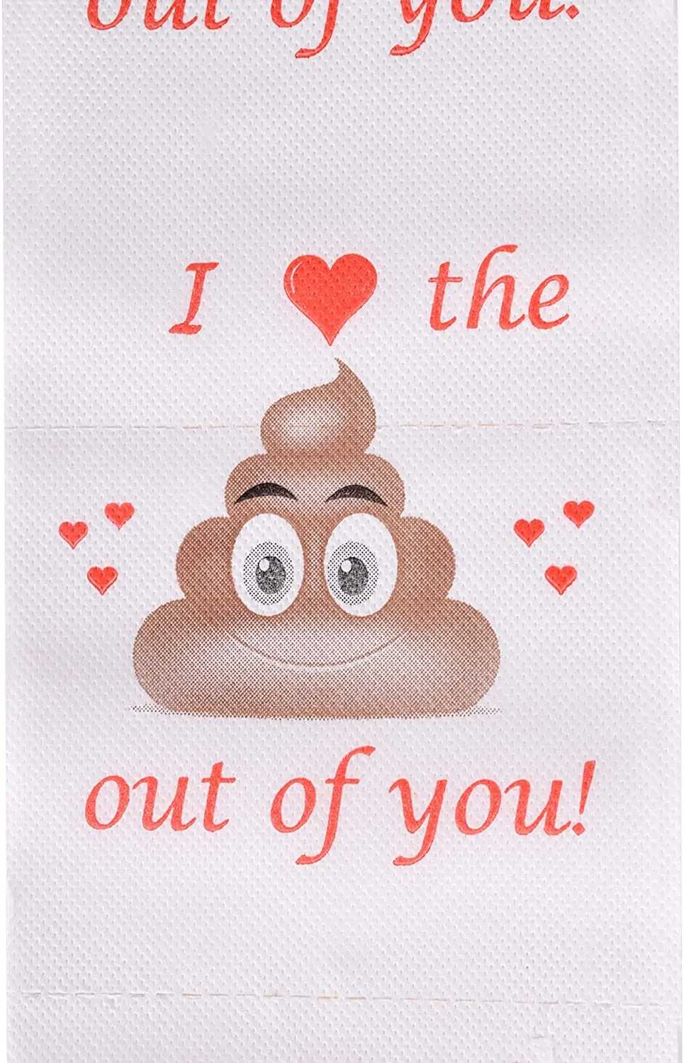 I Love The Poop Outta You Printed Toilet Paper Romantic Novelty Toilet Tissue Funny Gag Gift for Valentine's Day or Anniversary