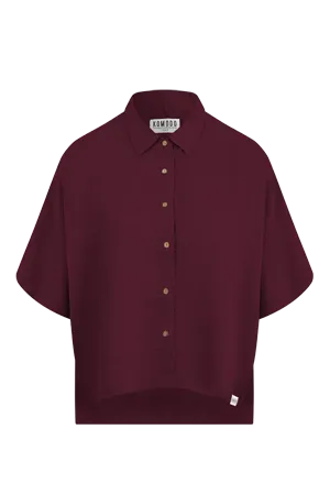 KIMONO - Linen Shirt Berry