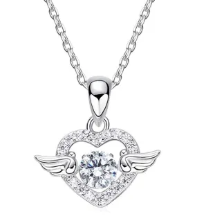 Lady Angel Wing Necklace, Pendant Necklace The Most Romantic Gift 925 Sterling Silver